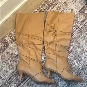 Elegant Tan Heeled Boots
